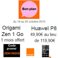 Bon plan Orange : Un mois de forfait mobile offert, 70€ de remise sur le Huawei P8 ! 