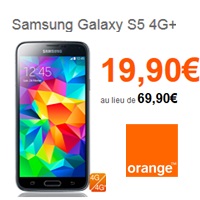 Le Samsung Galaxy S5 4G+ en vente flash à 19.90€ chez Orange !