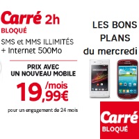 Bon plan SFR : Xperia E, Galaxy Ace, Optimus L3 II et S3 mini avec un forfait bloqué 2h