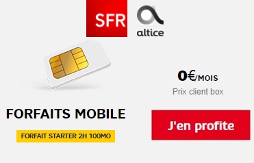 Exclu client BOX SFR : le forfait Starter 2h à 0 euro pendant 12 mois