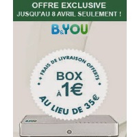 La box à 1€ avec l’offre Dualplay Internet et appels illimités chez B&You ! 