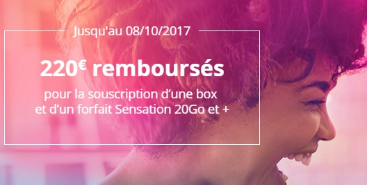 Nouvelle promo Bouygues Telecom : 220 euros remboursés avec un forfait Sensation et une Bbox