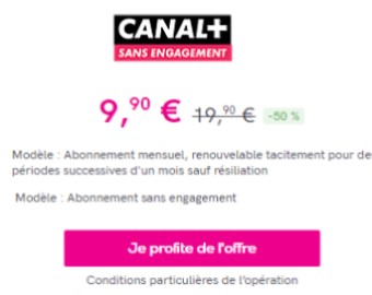 Canal + vente privee