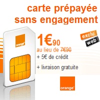 Vente Flash Orange : la carte prépayée à 1.90€