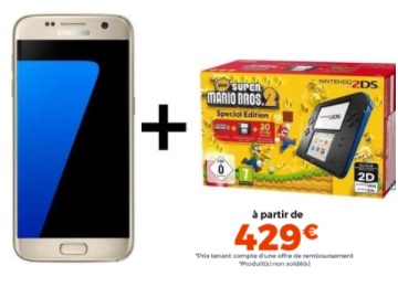 Bon plan du jour : un Samsung Galaxy S7 Edge + une console 2DS à 429 euros 