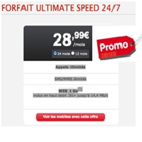 4€ de remise sur votre forfait mobile Ultimate Speed 24/7 NRJ Mobile avec EDCOM