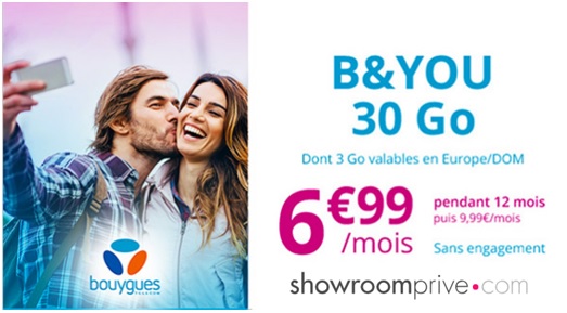 Une vente privée B&You 30Go à 6,99€ débarque aujourd'hui et pour 5 jours !