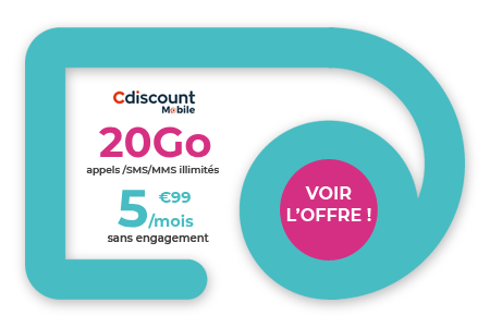 Forfait Mobile Cdiscount Mobile 20 Go
