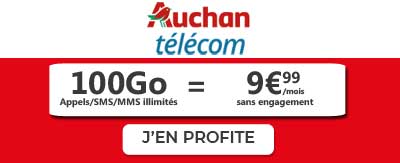 Forfait Auchan Telecom 100Go
