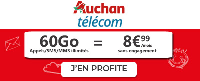 Forfait Auchan 60Go à 8,99?