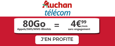 Forfait 80Go Auchan Telecom