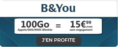 Forfait B&You 100 Go 15,99 euros