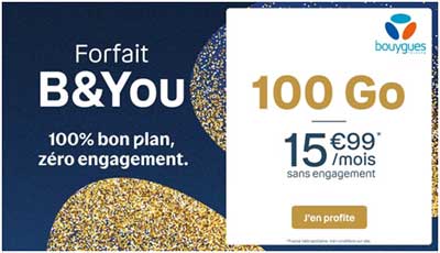 forfait 100 Go 5G de Bouygues telecom