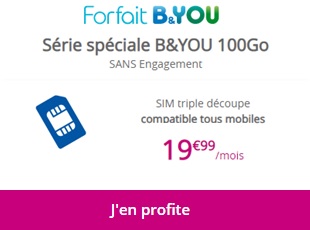 Souscrire au forfait bandyou 100Go 