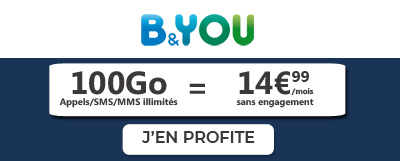 forfait 100 Go en promotion chez B&You