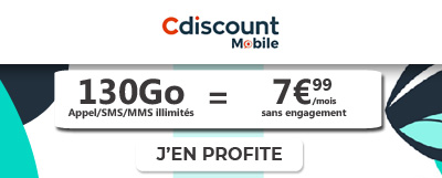 forfait 130 Go de cdiscount mobile