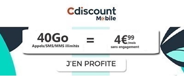 Forfait Cdiscount 40Go à 4,99?
