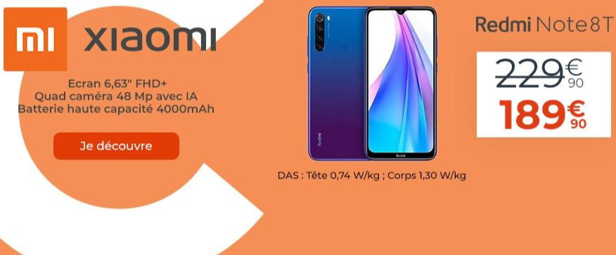 xiaomi redmi note 8T promo cdiscount
