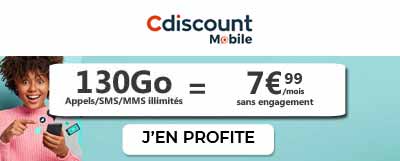forfait 130Go Cdiscount Mobile