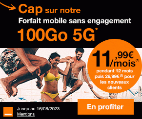 promo forfait 5g Orange 100Go