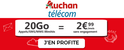 Forfait Auchan Telecom 20Go
