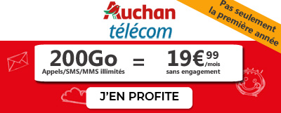 forfait auchan telecom 200go