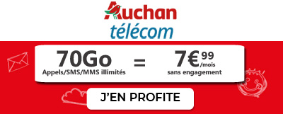 Forfait 70Go Auchan telecom