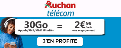 promo forfait 30Go auchan telecom