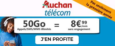 promo Auchan Telecom 50Go