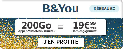 promo forfait bandyou 200Go 5G