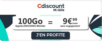 promos Cdiscount Mobile 100Go