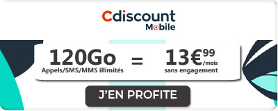 Forfait mobile Cdiscount Mobile 120 Go