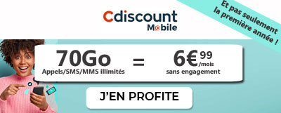 promo 70Go cdiscount mobile