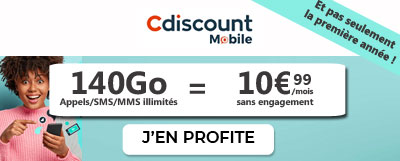 promo cdiscount mobile 140Go
