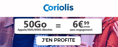Forfait Coriolis 50 Go à 6,99 euros