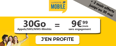 Promo La Poste Mobile 30Go