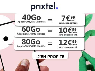 Forfait flexible Le grand de Prixtel en promo à partir de 7.99?
