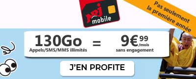 Forfait 130 Go à moins de 10? chez NRJ Mobile