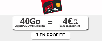 promo forfait 40Go NRJ Mobile