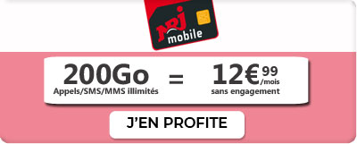 Forfait 200 Go de NRJ Mobile