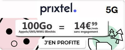 Forfait 100 Go de 5G Prixtel