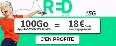 forfait RED 100Go 18 euros