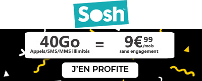 Forfait SOSH 40 Go à moins de 10 euros