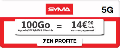 forfait Syma Mobile 100Go