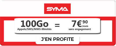 promo forfait 100Go Syma mobile 