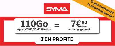 Forfait 110 Go à 7,90 euros de syma