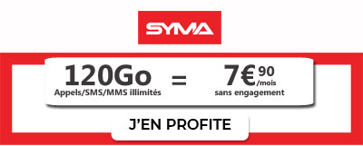 promo forfait 120Go Syma Mobile