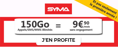 forfait Syma mobile 150Go