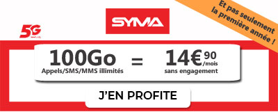 promo forfait 100Go Syma Mobile