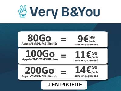 Forfaits Very B&You de 80 à 200Go